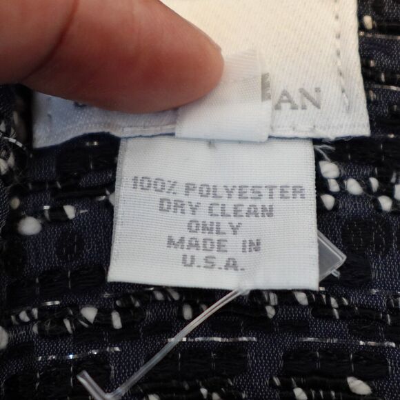 Debra Rodman Women 4 Dress Skater Tweed Grey Black Rhinestone Buttons Y Back - Picture 6 of 9